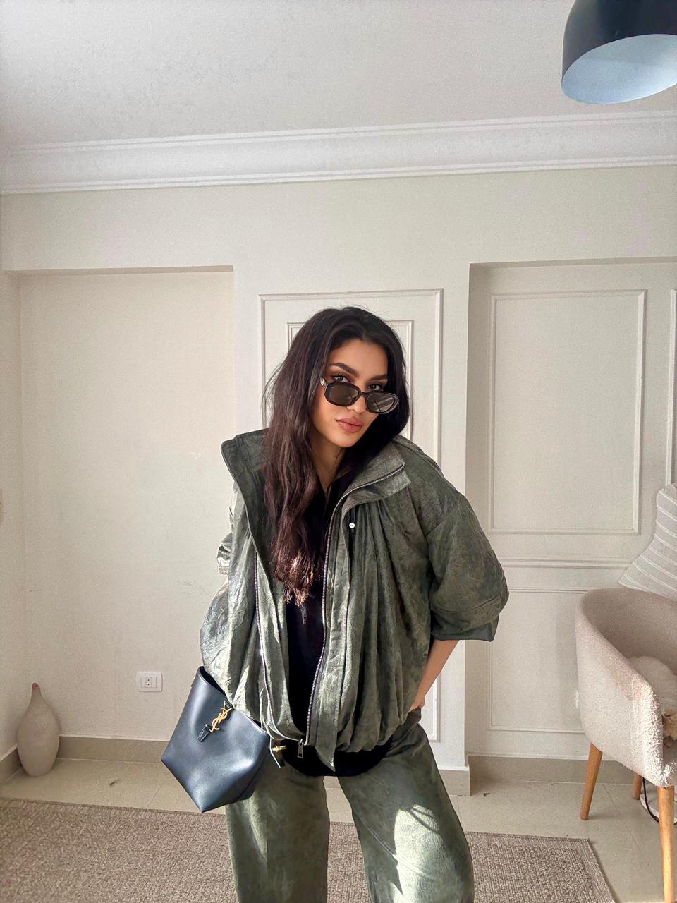 Olive leather set